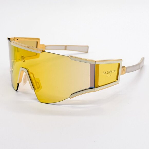 NEW BALMAIN SUNGLASSES BPS-138B GOLD UNISEX EYEWEAR BALMAIN main image 9
